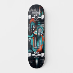 Tecnologia Retro-Futurista Arte de Rua Skateboard 