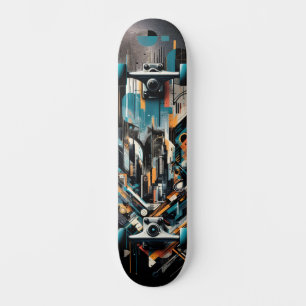 Tecnologia Retro-Futurista Skateboard Street Art 2