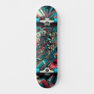 Tecnologia Retro-Futurista Skateboard Street Art 8