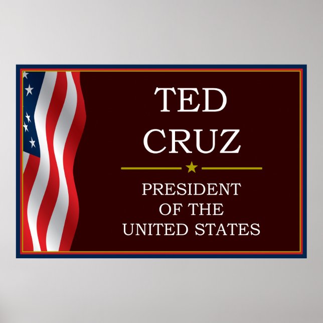 Ted Cruz para o Presidente V3 Poster (Frente)