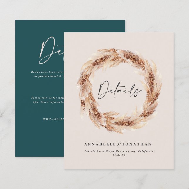 Tedal do celeiro de vassoura moderno pampas relva  (Frente/Verso)