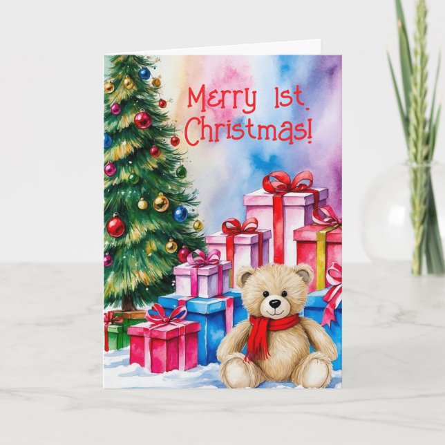 TEDDY BEAR 1RUA. CARTÃO DE NATAL (Frente)