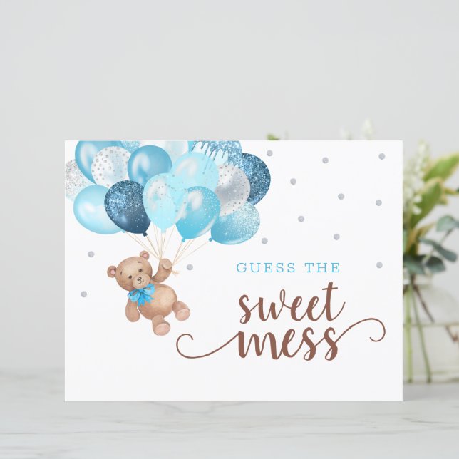 Teddy Bear adivinha o jogo da Fralda Mess Chá de f (Em pé/Frente)