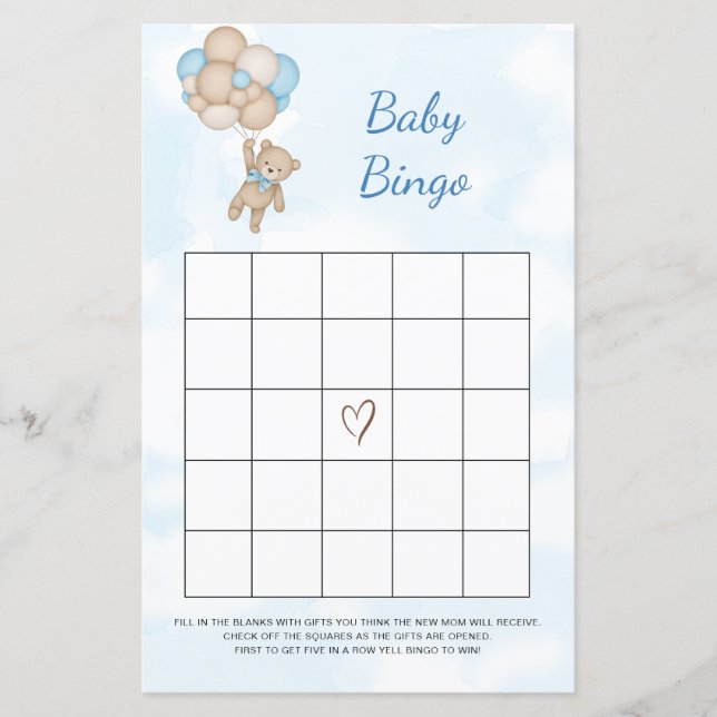 Teddy Bear Baby Bingo Game (Frente)