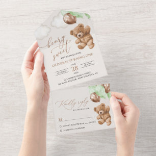 Teddy Bear, Balões Verdes, Primeiro Aniversário