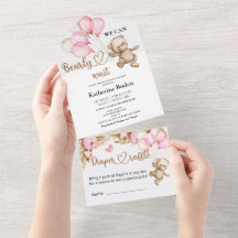 Teddy Bear Chá de fraldas Todos Num Convite