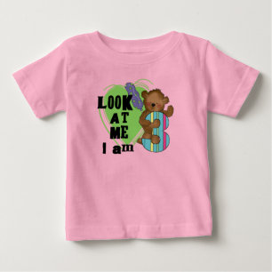 "Teddy Bear" Eu tenho 3 Camisetas de aniversário e