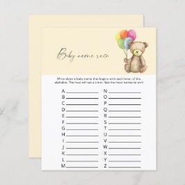 Teddy Bear - Jogo de corrida do nome do bebê