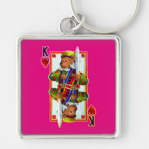 Teddy Bear King of Hearts Chaveiro