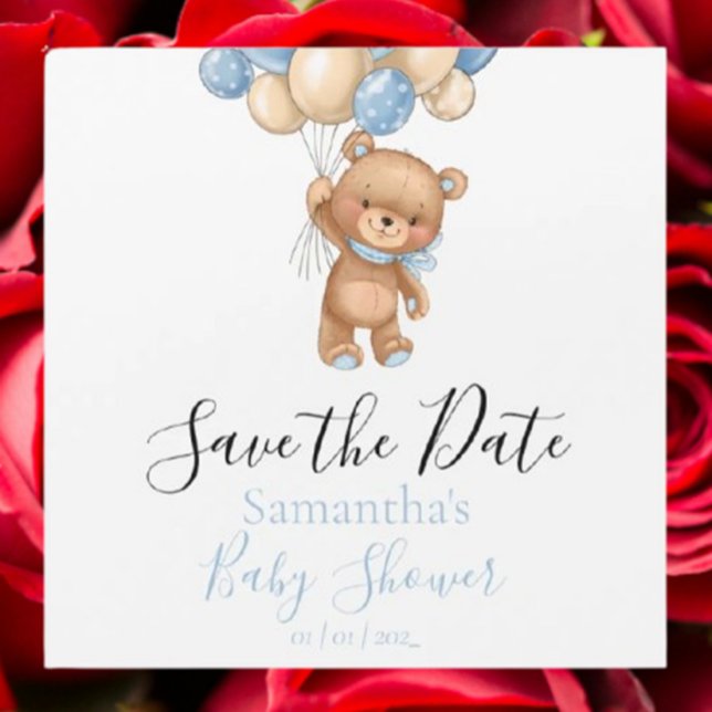 Teddy Bear Salve a Data (Announce your special day with a charming teddy bear save the date. )