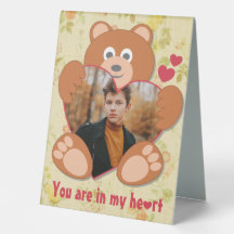 Teddy Bear Segurando Dia de os namorados Fotográfi