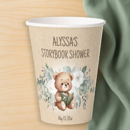 Teddy Bear Storybook Greenery Chá de fraldas