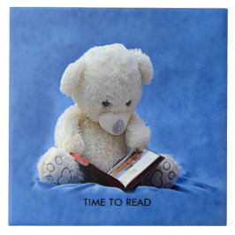 Teddy Bear Time to Read Blue Stuffed Animal, ZKOA