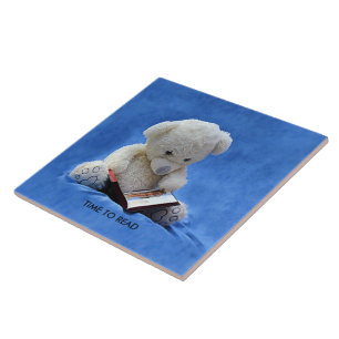 Teddy Bear Time to Read Blue Stuffed Animal, ZKOA