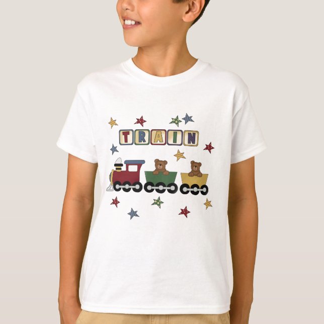 Teddy Bear Train Camisetas e presentes (Frente)