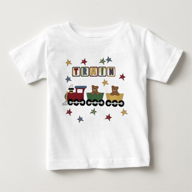 Teddy Bear Train Camisetas e presentes (Frente)
