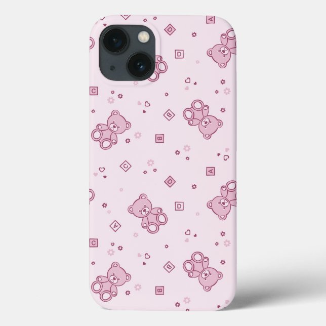 Teddy bears background Pink (Verso)