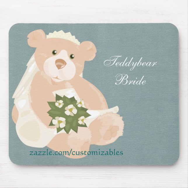 Teddybear Bride Mousepad (Frente)
