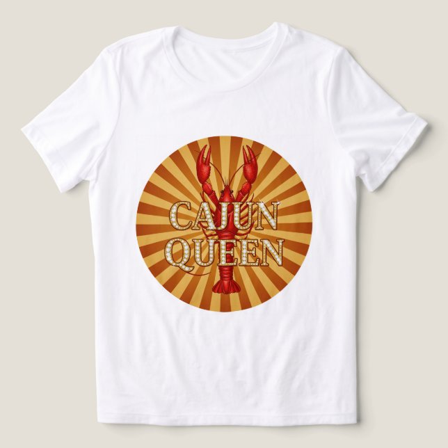 Tee da Coroa Real Cajun Queen! 👑 ⚜️ (Design frontal)