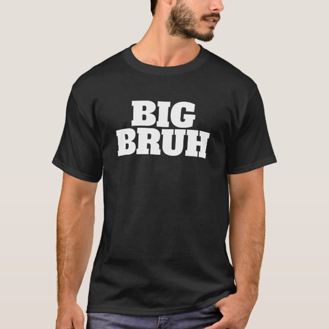 Tee De Camisa Escura Irmão Bruh Irmão Irmão Irmão  (Frente)