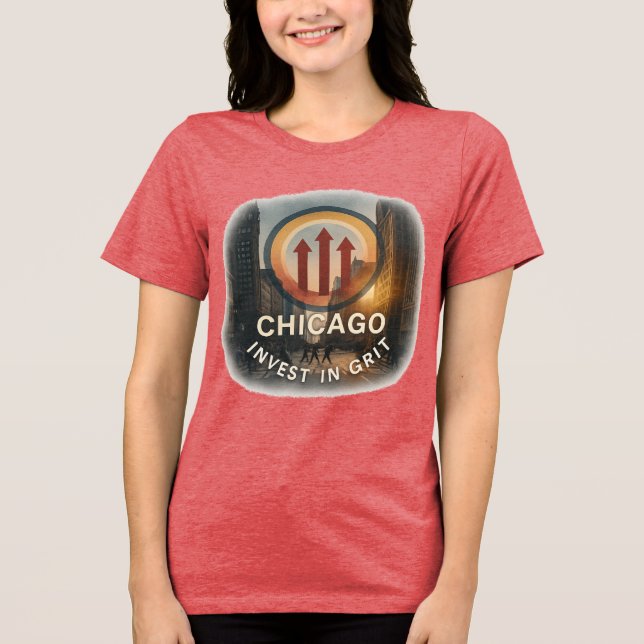 Tee de Tripla Mistura Chicago | Featherlight Urban (Frente)