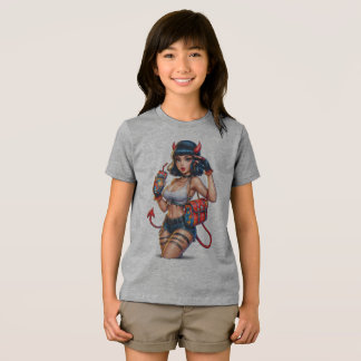 Tee Gráfico Da Garota De Energia Do Diabo - Street