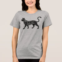 Tee Gráfico de Vetor de Gato Natural Gerado por AI