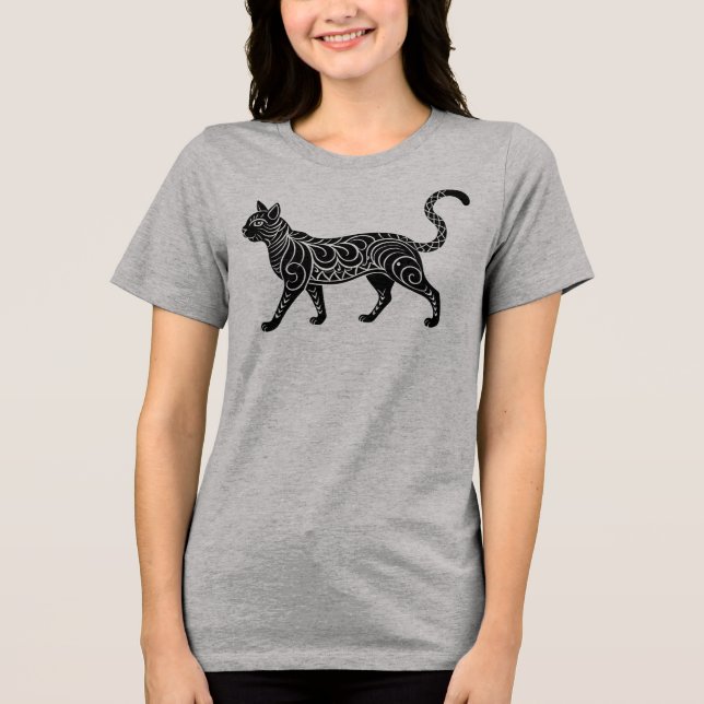 Tee Gráfico de Vetor de Gato Natural Gerado por AI (Frente)