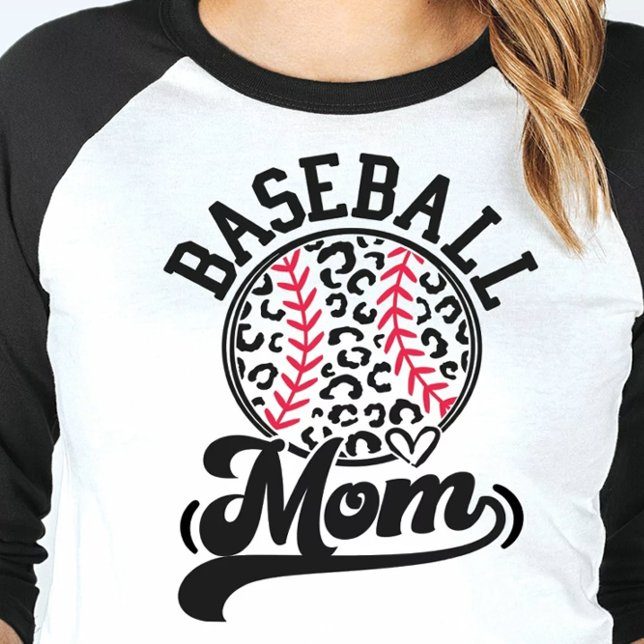 Tee Leopard Mãe de Baseball Selvagem (Criador carregado)