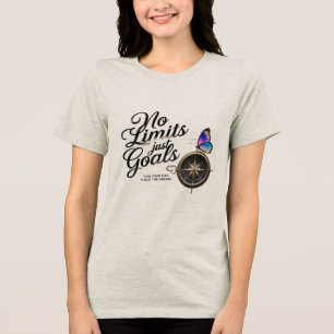Tee Motivacional Mulheres de Compass e Borboleta