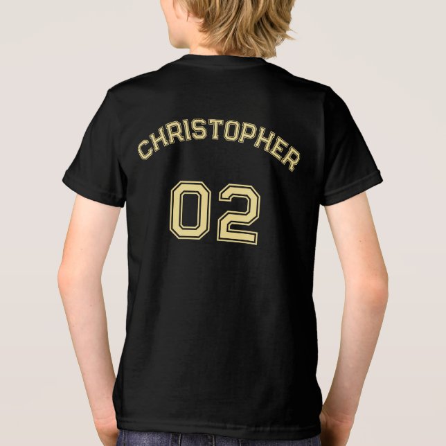 Teen Toddler Boy Girl Name Jersey Número de Esport (Verso)