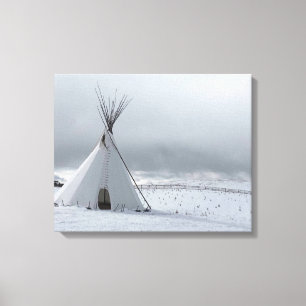 Teepee no impressão da arte das canvas da neve