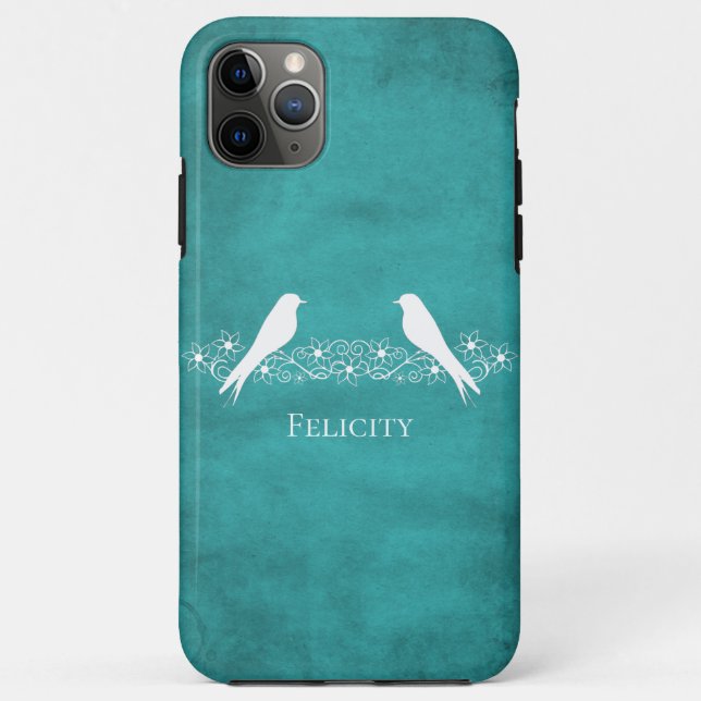 Teerão Lovebird capas de iphone de Vinha Floral (Verso)