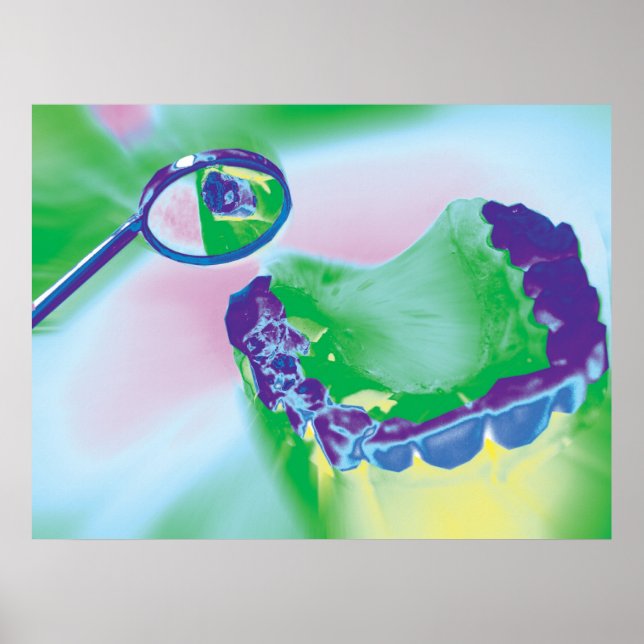Teeth Model Dental Care Poster (Frente)