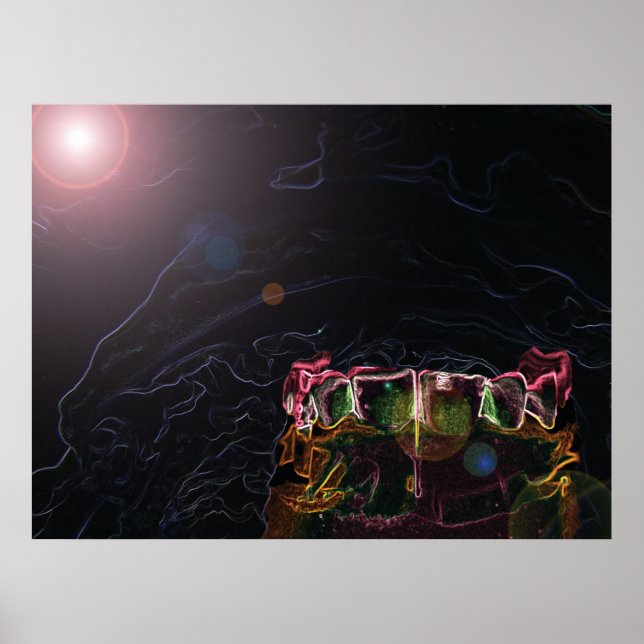 Teeth Model Design Dentist Orthodontist Poster (Frente)