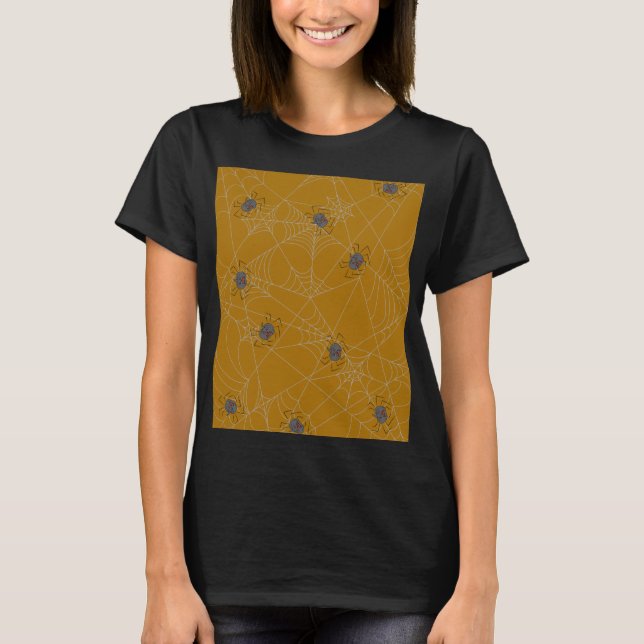 Teia das aranhas do Dia das Bruxas e Camisetas de  (Frente)