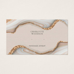 Tela Agate Marble Pink Blush Geode Stud Earring