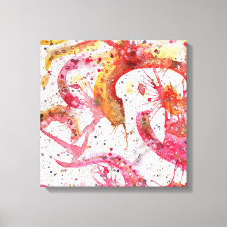 Tela arte de parede com impressão abstrata em aquarela