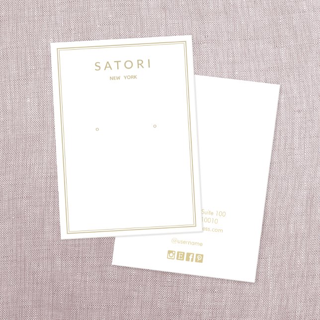 Tela Branca de Borda Dourada Moderna com Orelha (Criador carregado)