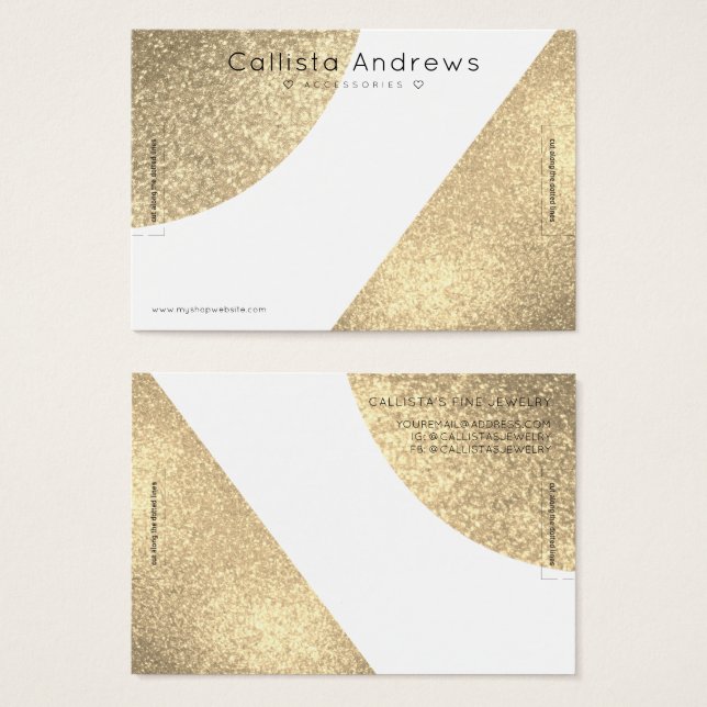 Tela Branca Dourada da Pulseira Geográfica Branca (Frente & Verso)