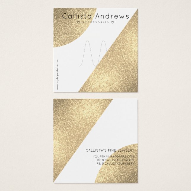 Tela branca Dourada de Anel Geológico do Coração (Frente & Verso)