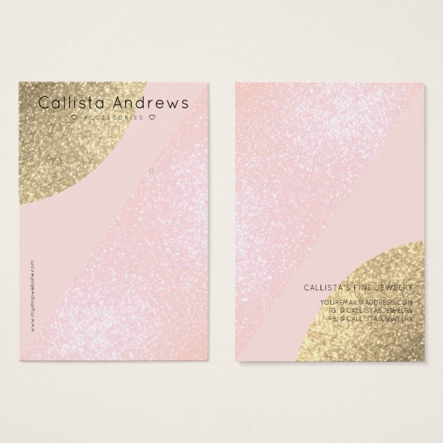 Tela Brilhante Dourada Brilhante Geo Heart Earrati (Frente & Verso)