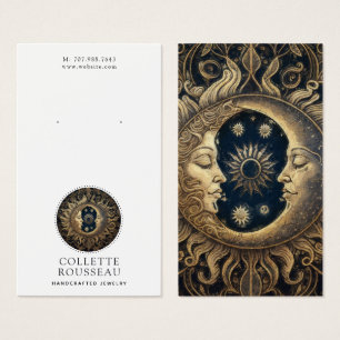 Tela Celestial Sun Moon Earrando Joias