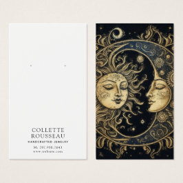 Tela Celestial Sun Moon Earrando Joias