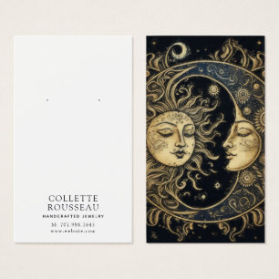 Tela Celestial Sun Moon Earrando Joias