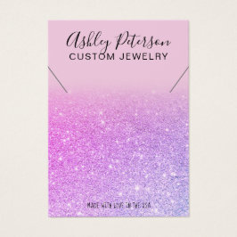 Tela cor-de-rosa com colar chic gliter