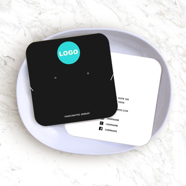 Tela de adição de logotipo preto ao quadrado e col (Criador carregado)