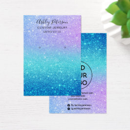 Tela de brinco de joia azul-brilhante