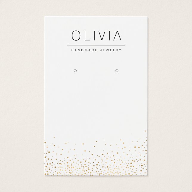 Tela de brinco de joias personalizadas com brilho  (Frente)