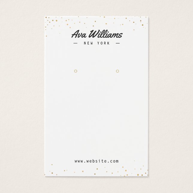 Tela de brinco de joias personalizadas com brilho  (Frente)